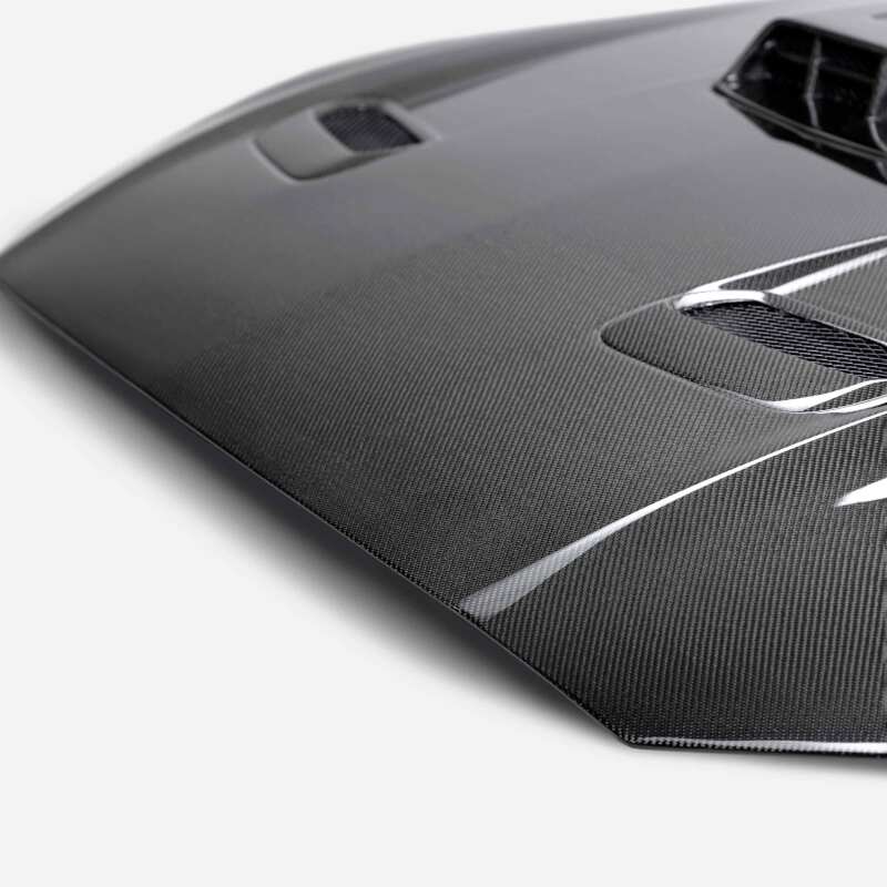 Anderson Composites 21-23 Ford Mustang Mach 1 Type-SK Double-Sided Carbon Fiber Hood - Burkken Auto Parts
