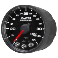 Autometer Spek-Pro - Nascar 2-1/16in Water Press 0- 35 psi Bfb Sp - Burkken Auto Parts
