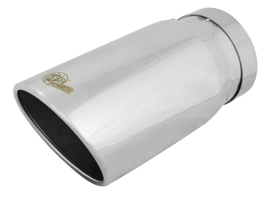 aFe Universal Bolt On Exhaust Tip Polished 5in Inlet x 6in Outlet x 12in Long - Burkken Auto Parts
