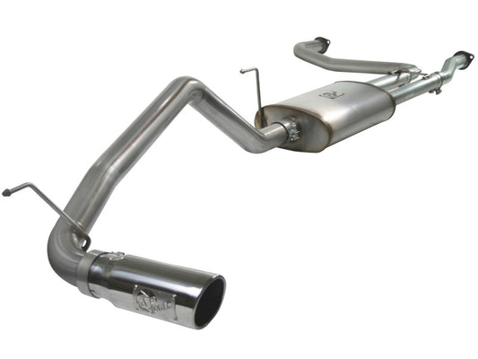 aFe MACHForce XP Exhaust Cat-Back 2.5/3in SS-409 w/ Polished Tip 04-12 Nissan Titan V8 5.6L - Burkken Auto Parts