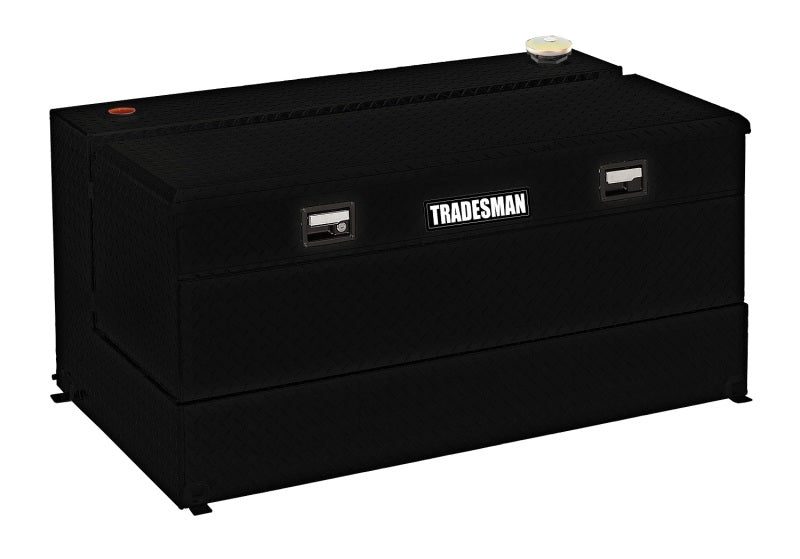 Tradesman Aluminum L-Shape Liquid Storage Tank Combo (48in. / 100 Gallon Capacity) - Black - Burkken Auto Parts