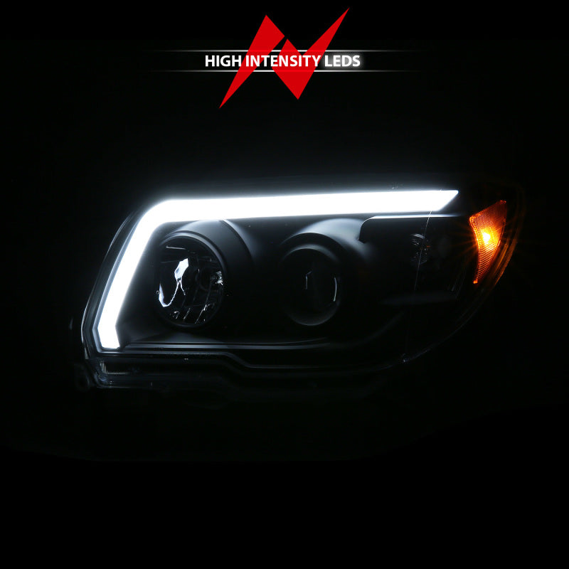 ANZO 06-09 Toyota 4 Runner Projector Headlights Plank Style - Black - Burkken Auto Parts