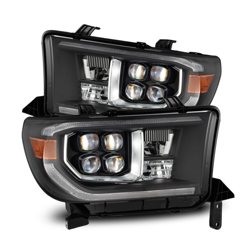 AlphaRex 07-13 Toyota Tundra / 08-17 Sequoia NOVA LED Proj HL Black w/Actv Light Seq. Sig + DRL - Burkken Auto Parts