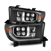 AlphaRex 07-13 Toyota Tundra / 08-17 Sequoia NOVA LED Proj HL Black w/Actv Light Seq. Sig + DRL - Burkken Auto Parts