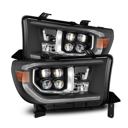 AlphaRex 07-13 Toyota Tundra / 08-17 Sequoia NOVA LED Proj HL Black w/Actv Light Seq. Sig + DRL - Burkken Auto Parts