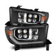 AlphaRex 07-13 Toyota Tundra / 08-17 Sequoia NOVA LED Proj HL Black w/Actv Light Seq. Sig + DRL - Burkken Auto Parts