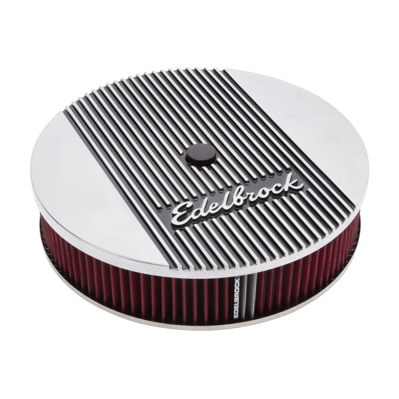 Edelbrock Air Cleaner Elite II 14In Diameter w/ 3In Element Standard Height Polished - Burkken Auto Parts