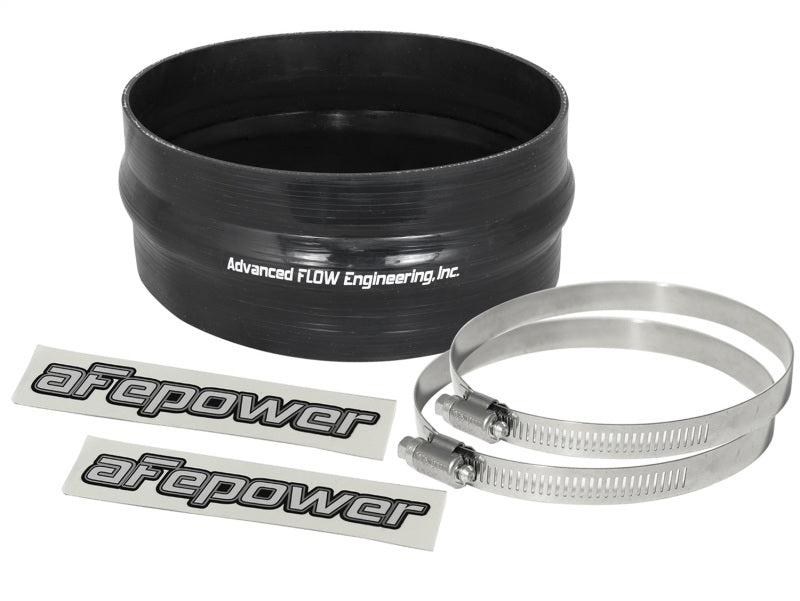 aFe Magnum FORCE CAI Univ. Silicone Coupling Kit (6-1/4in. ID / 2-3/4in. L) Straight w/Hump - Black - Burkken Auto Parts