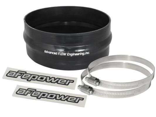 aFe Magnum FORCE CAI Univ. Silicone Coupling Kit (6-1/4in. ID / 2-3/4in. L) Straight w/Hump - Black - Burkken Auto Parts