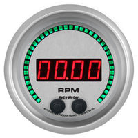 Autometer 85.7mm Silver 0-16K RPM Tachometer Ultra-Lite Elite Digital Gauge - Burkken Auto Parts