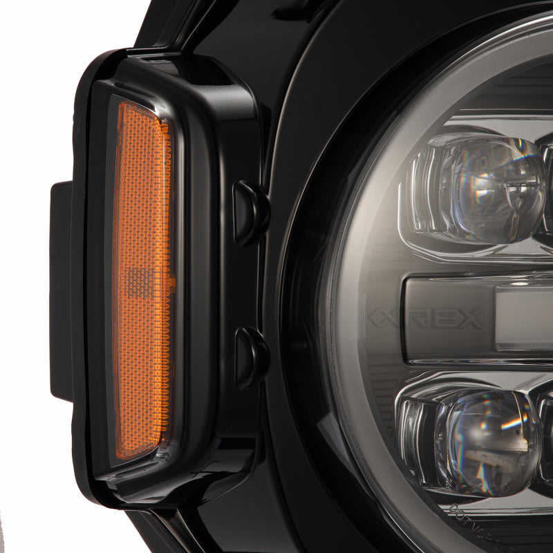 AlphaRex 21-23 Ford Bronco NOVA LED Projector Headlights Black - Burkken Auto Parts