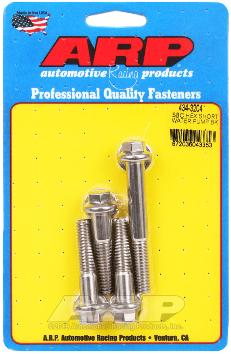 ARP SB Chevy Hex Short Water Pump Bolt Kit - Burkken Auto Parts