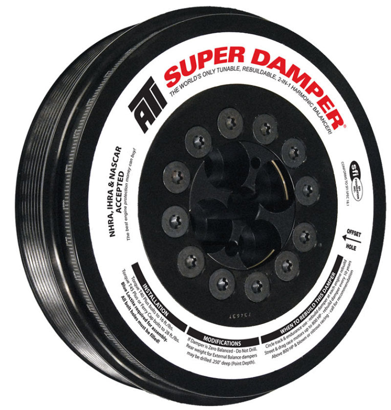 ATI Damper - 7.98in - Steel - 8 Grv - Cummins - 2003-07.5 - 5.9L - 3 Ring Hvy - Diesel - Burkken Auto Parts