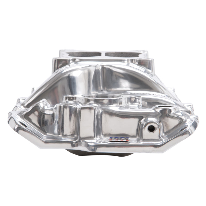 Edelbrock SBC Perf Air Gap Manifold Polished - Burkken Auto Parts