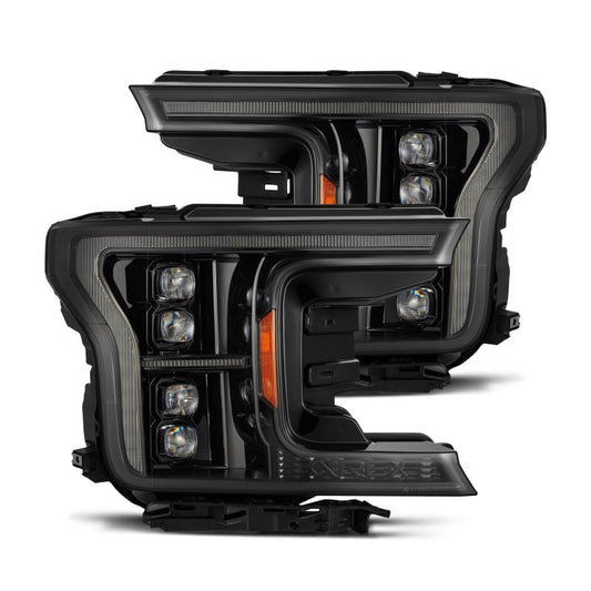 AlphaRex 18-20 Ford F-150 NOVA LED Proj Headlight Alpha Blk (14th Gen G2 Style) - Burkken Auto Parts