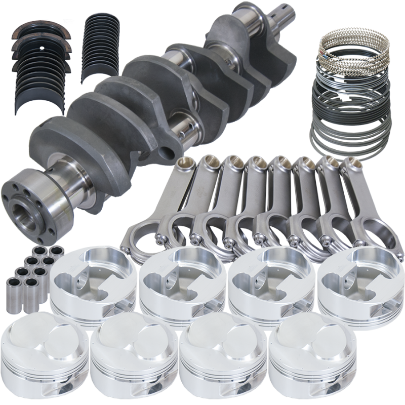Eagle Chevy 502 1Pc 4.250in Counterwght Crank 6.535in H-Beam 46cc 4.600in Pistons Rotating Assembly - Burkken Auto Parts