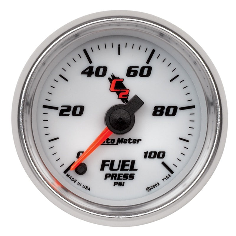 Autometer C2 52mm 100 PSI Electronic Fuel Pressure Gauge - Burkken Auto Parts