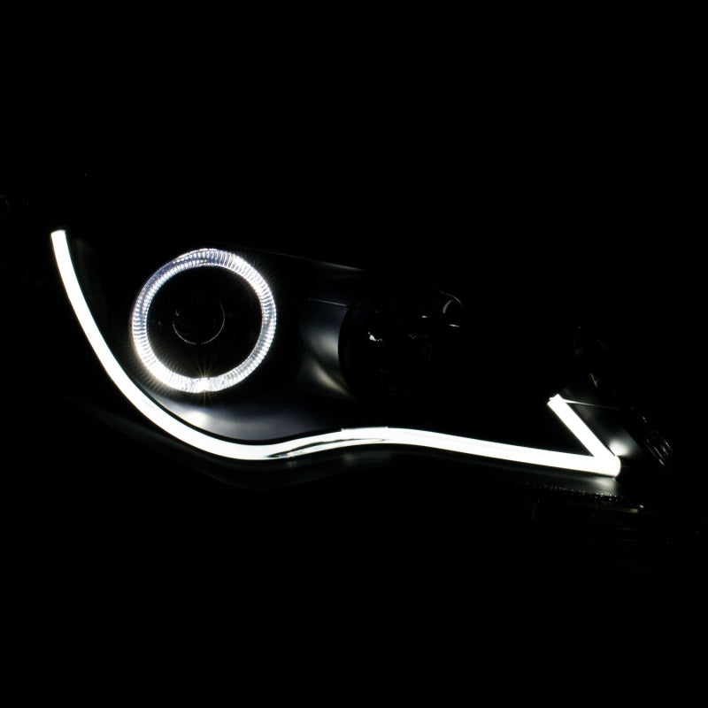 ANZO 2012-2013 Toyota Camry Projector Headlights w/ Halo Black - Burkken Auto Parts