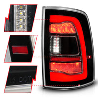 ANZO 09-18 Dodge Ram 1500 Sequential LED Taillights Black - Burkken Auto Parts