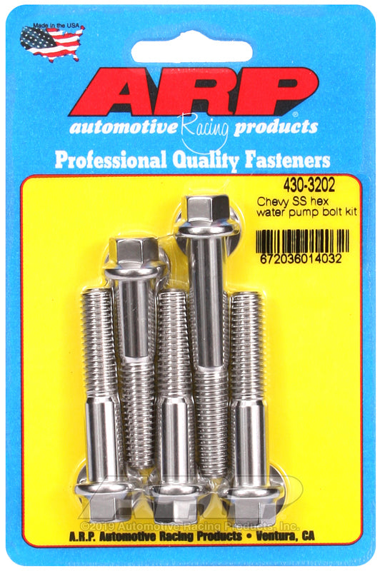ARP SB/BB Chevy Short Water Pump SS Hex Bolt Kit - Burkken Auto Parts