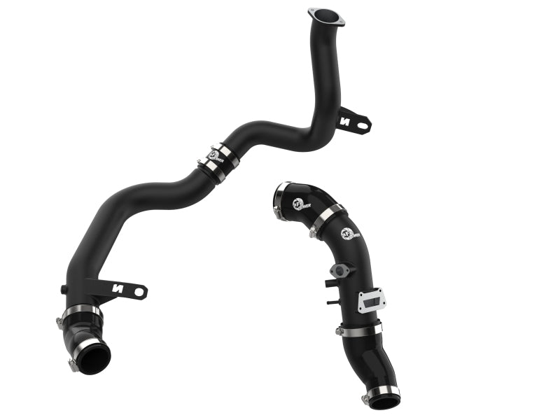 aFe 19-22 Hyundai Veloster N L4 2.0L (t) BladeRunner Aluminum Hot & Cold Charge Pipe Kit - Black - Burkken Auto Parts