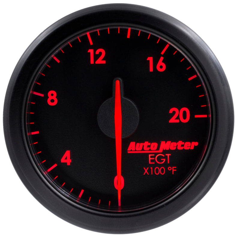 Autometer Airdrive 2-1/16in EGT Gauge 0-2000 Degrees F - Black - Burkken Auto Parts