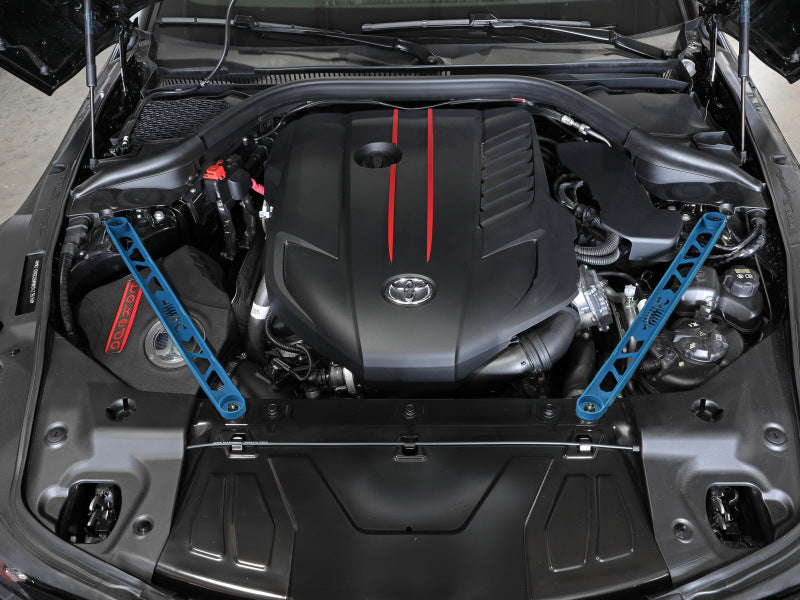 aFe CONTROL 304 Stainless Steel Front Suspension Strut Brace Blue - Toyota GR Supra (A90) 20-21 - Burkken Auto Parts