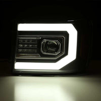 AlphaRex 07-13 GMC Sierra 1500 (No Clsc) LUXX-Series LED Proj HL Jet Blk w/Actv Lgt & Seq.Sig / DRL - Burkken Auto Parts