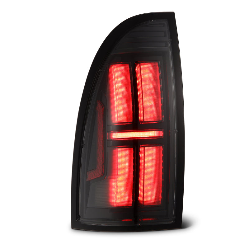 AlphaRex 05-15 Toyota Tacoma NOVA Prismatic LED Tail Lights - Alpha-Black - Burkken Auto Parts