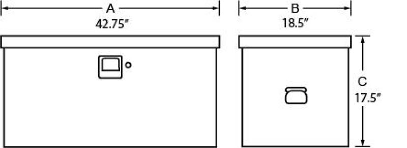 Tradesman Steel Job Site Box/Chest (Light Duty/Large) (42.75in.) - Black - Burkken Auto Parts
