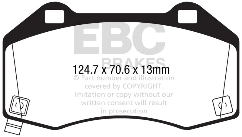 EBC 2017+ Fiat 124 Spider 1.4L Turbo Abarth Greenstuff Front Brake Pads - Burkken Auto Parts