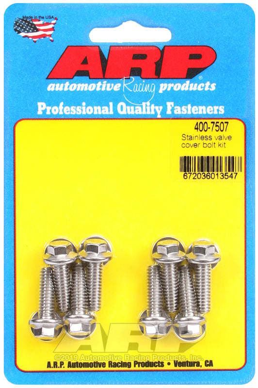 ARP Valve Cover Stainless Steel 1/4in x 20 Hex Bolt Kit (8/pkg) - Burkken Auto Parts