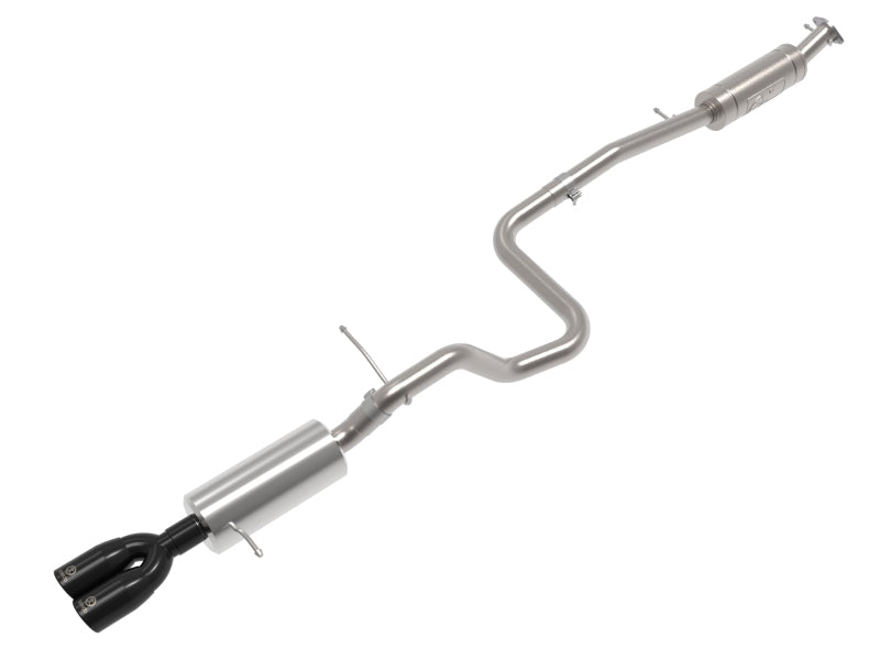 aFe Takeda Series 2 1/2in 304 SS Cat-Back 14-19 Ford Fiesta L4-1.6L (t) w/Black Tip - Burkken Auto Parts