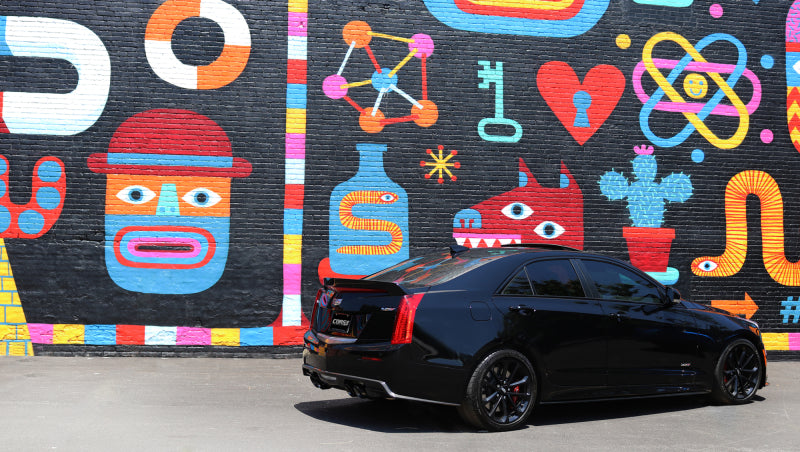 Corsa 2016-2019 Cadillac ATS 3.6T 4in Inlet / 4in Outlet Twin Black Tip Kit (For Corsa Exhaust Only) - Burkken Auto Parts