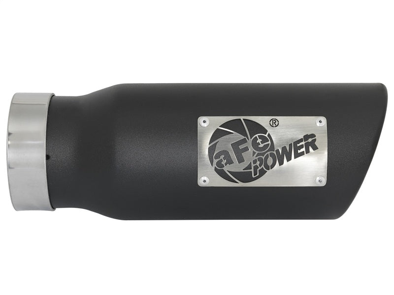 aFe MACH Force-Xp 409 Stainless Steel Exhaust Tip 3.5 In x 4.5in Out x 12in L Clamp-On - Burkken Auto Parts