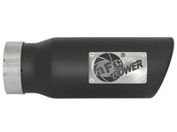aFe MACH Force-Xp 409 Stainless Steel Exhaust Tip 3.5 In x 4.5in Out x 12in L Clamp-On - Burkken Auto Parts