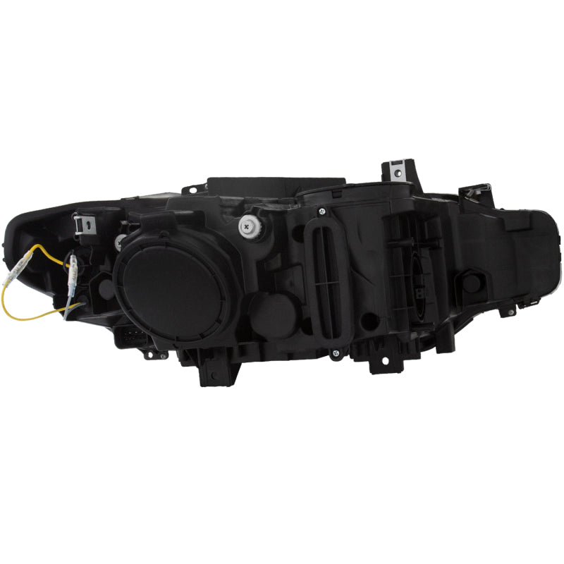 ANZO 2012-2015 BMW 3 Series Projector Headlights w/ U-Bar Black - Burkken Auto Parts