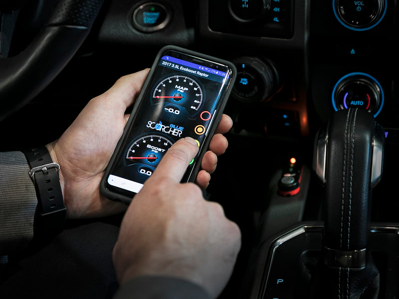 aFe Scorcher Blue Power Module 15-23 Ford F-150 2.6L V6 (TT) - Burkken Auto Parts