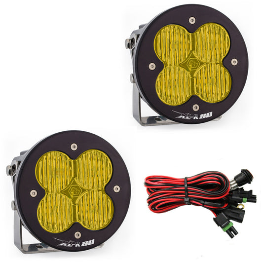 Baja Designs XL R 80 Series Wide Cornering Pattern LED Light Pods - Amber - Burkken Auto Parts