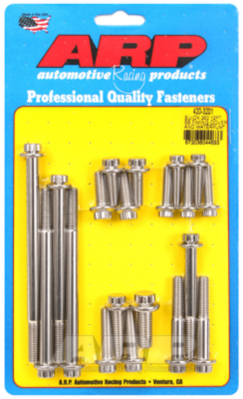 ARP Buick 350 SS 12PT Timing Cover and Water Pump Bolt Kit - Burkken Auto Parts