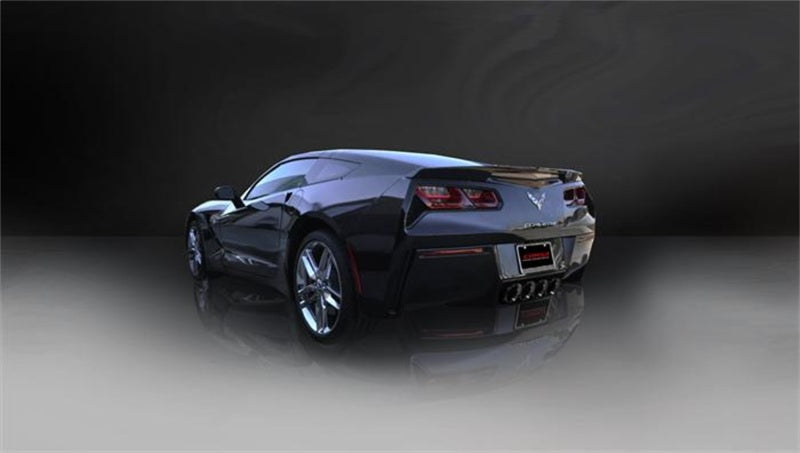 Corsa 14-19 Chevy Corvette C7 Coupe 6.2L V8 AT/MT 2.75in Valve-Back Dual Rear Exit Black Xtreme Exht - Burkken Auto Parts