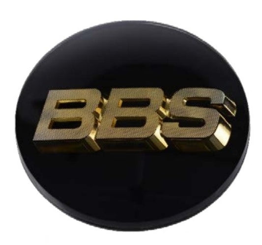 BBS Center Cap 70.6mm Black/Gold (4-tab) (56.24.120) - Burkken Auto Parts