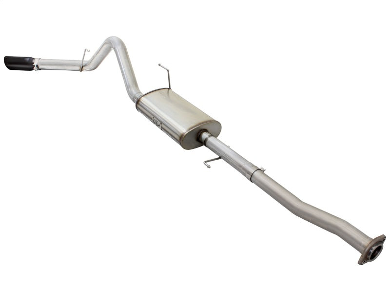 aFe MACHForce XP Exhaust 3in-3.5in SS Single Side Exit CB w/ Black Tips 15 Ford F150 V8 5.0L CC/SB - Burkken Auto Parts
