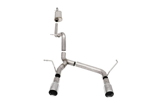 Corsa 2007-2018 Jeep Wrangler JKU 3.6L Sport 2.75in Cat-Back Exhaust w/ Single 4in Tips - Burkken Auto Parts