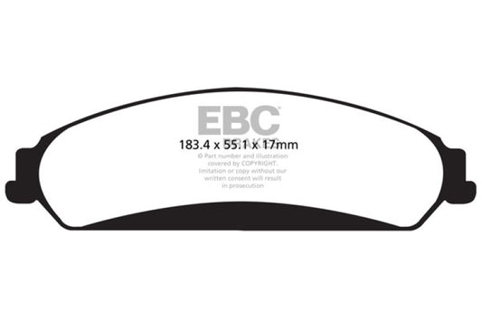 EBC 11+ Chrysler 300 Limited 3.6 4WD Greenstuff Front Brake Pads - Burkken Auto Parts