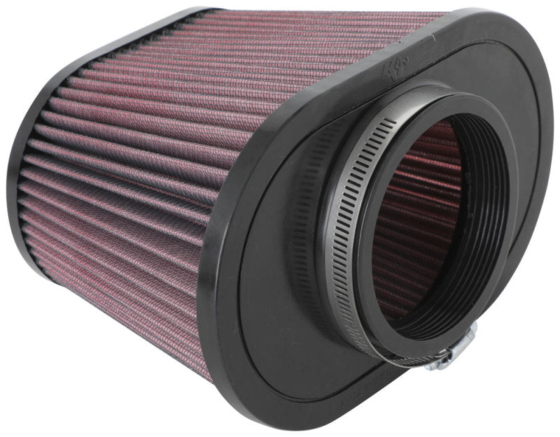 K&N Universal Clamp-On Air Filter 3.5in Flg ID x 8.5x5.25in B OD x 6.25x4in T OD x 5.5in H - Burkken Auto Parts