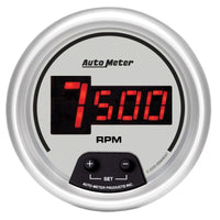 AutoMeter Gauge Tach 3-3/8in. 10K RPM In-Dash Digital Silver Dial W/ Red Led - Burkken Auto Parts