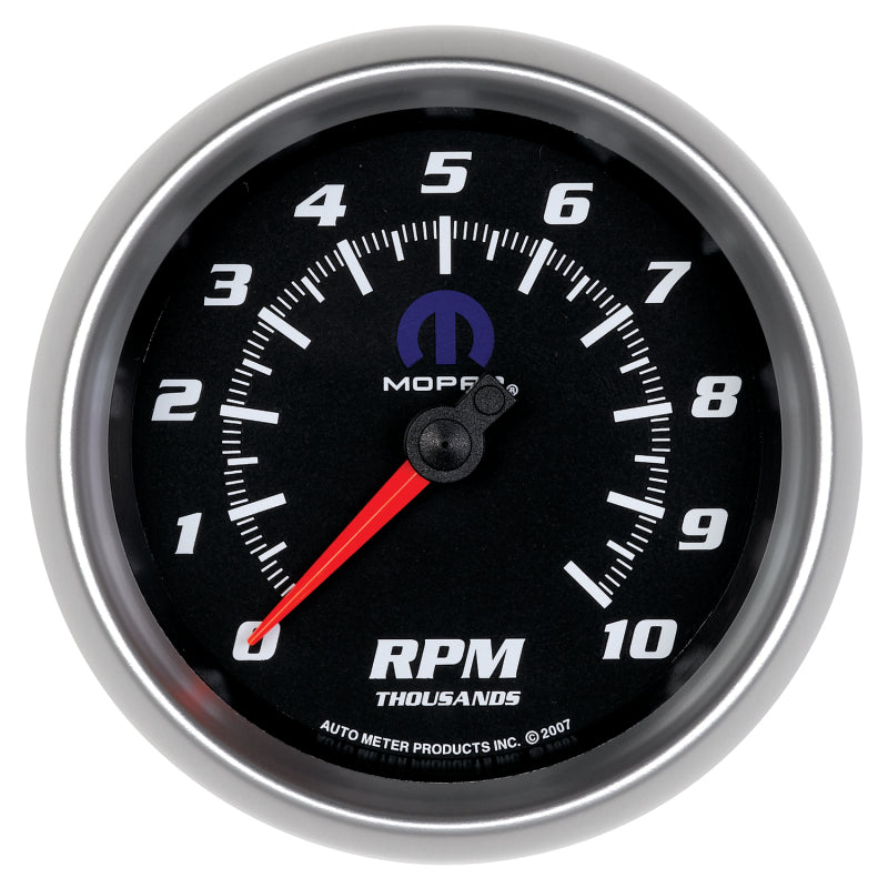 Autometer Mopar 3-3/8in 10K RPM In-Dash Tachometer Gauge - Black - Burkken Auto Parts