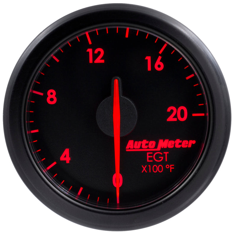 Autometer Airdrive 2-1/16in EGT Gauge 0-2000 Degrees F - Black - Burkken Auto Parts