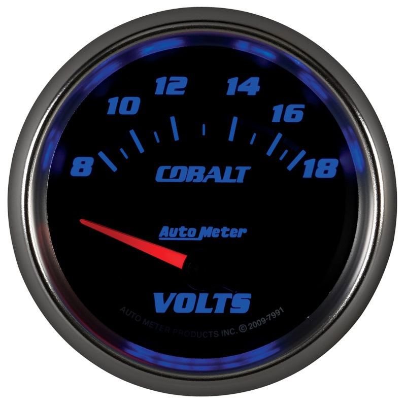 AutoMeter Gauge Voltmeter 2-5/8in. 18V Electric Cobalt - Burkken Auto Parts